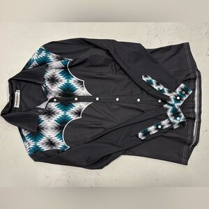 Western Barrel Racing Button-Up Shirt